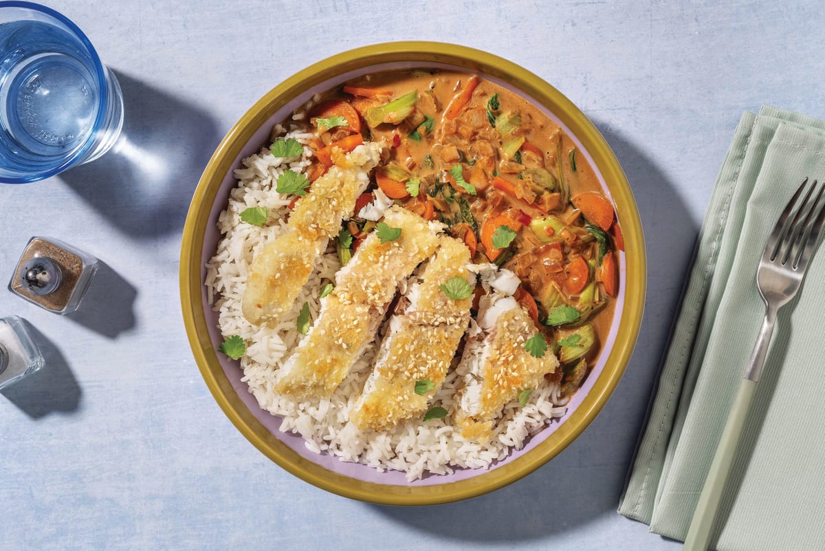 Sesame Crumbed Chicken & Katsu Curry