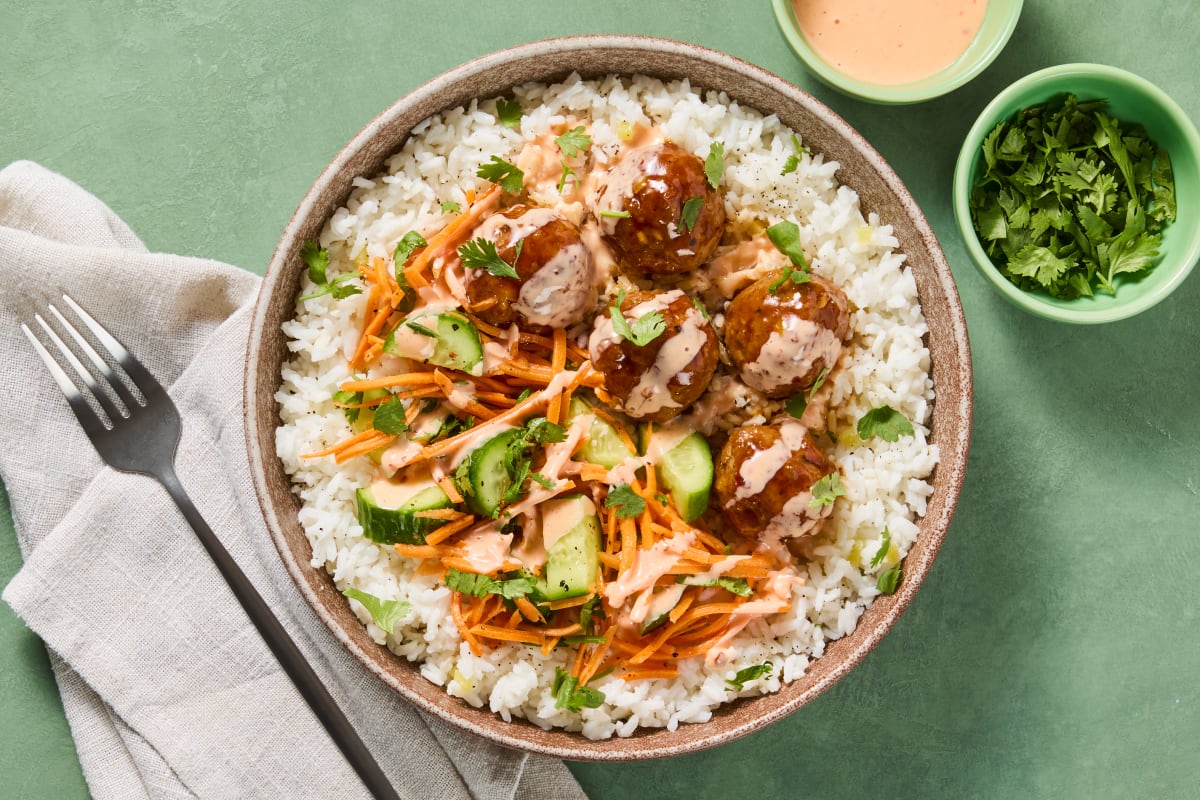 Banh Mi-Style Pork Meatball Bowls