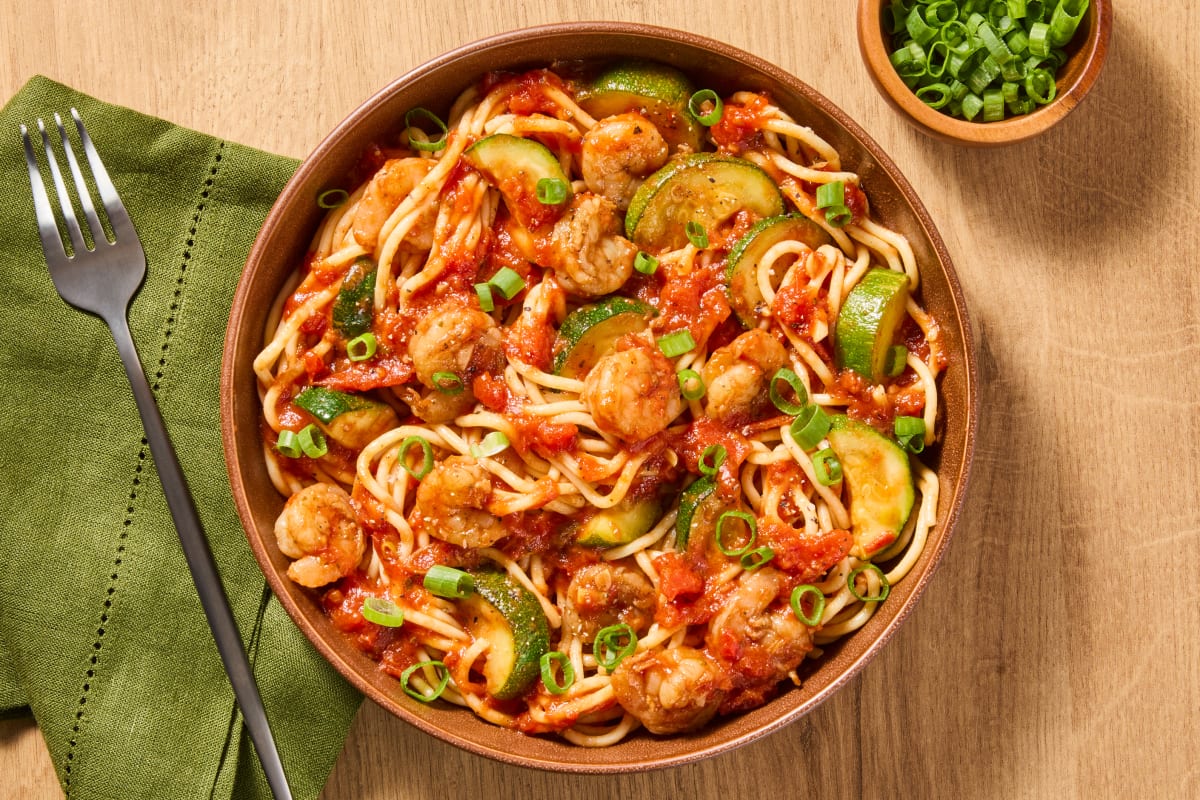 Shrimp Spaghetti With Tomatoes & Garlic