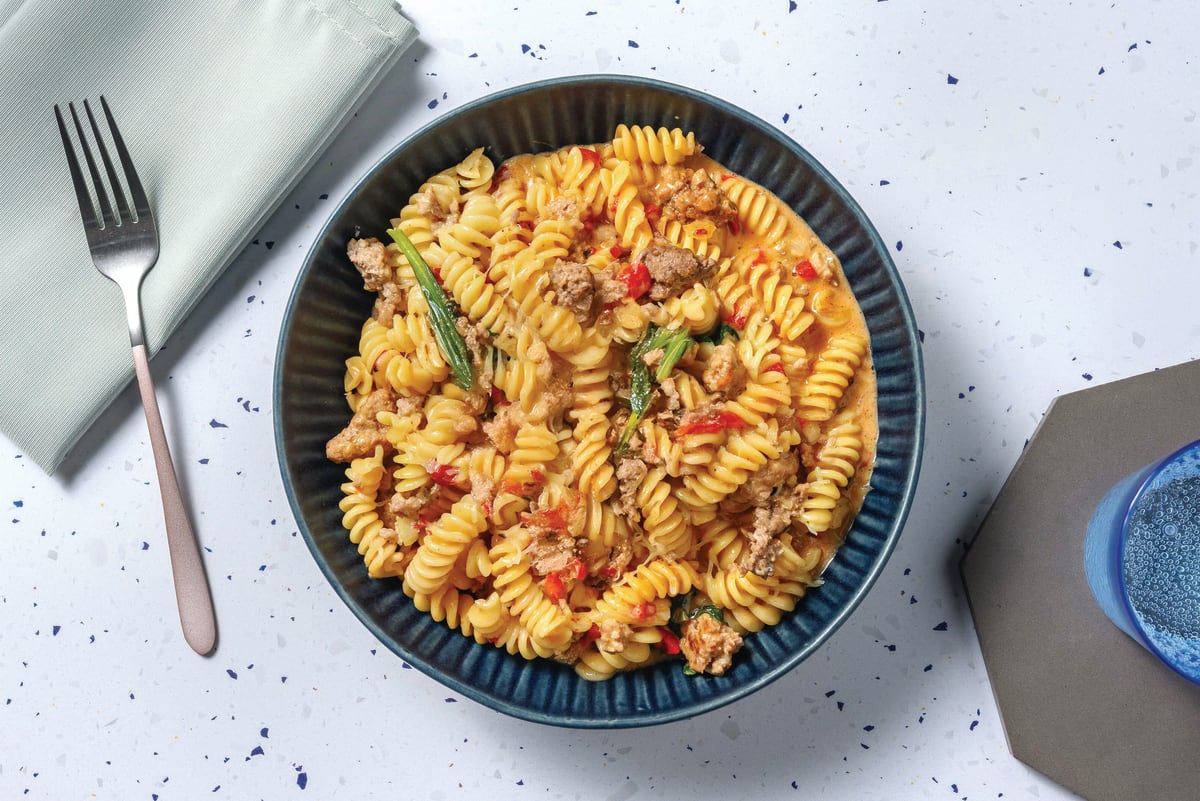 HelloHero: Creamy Beef & Pork Fusilli