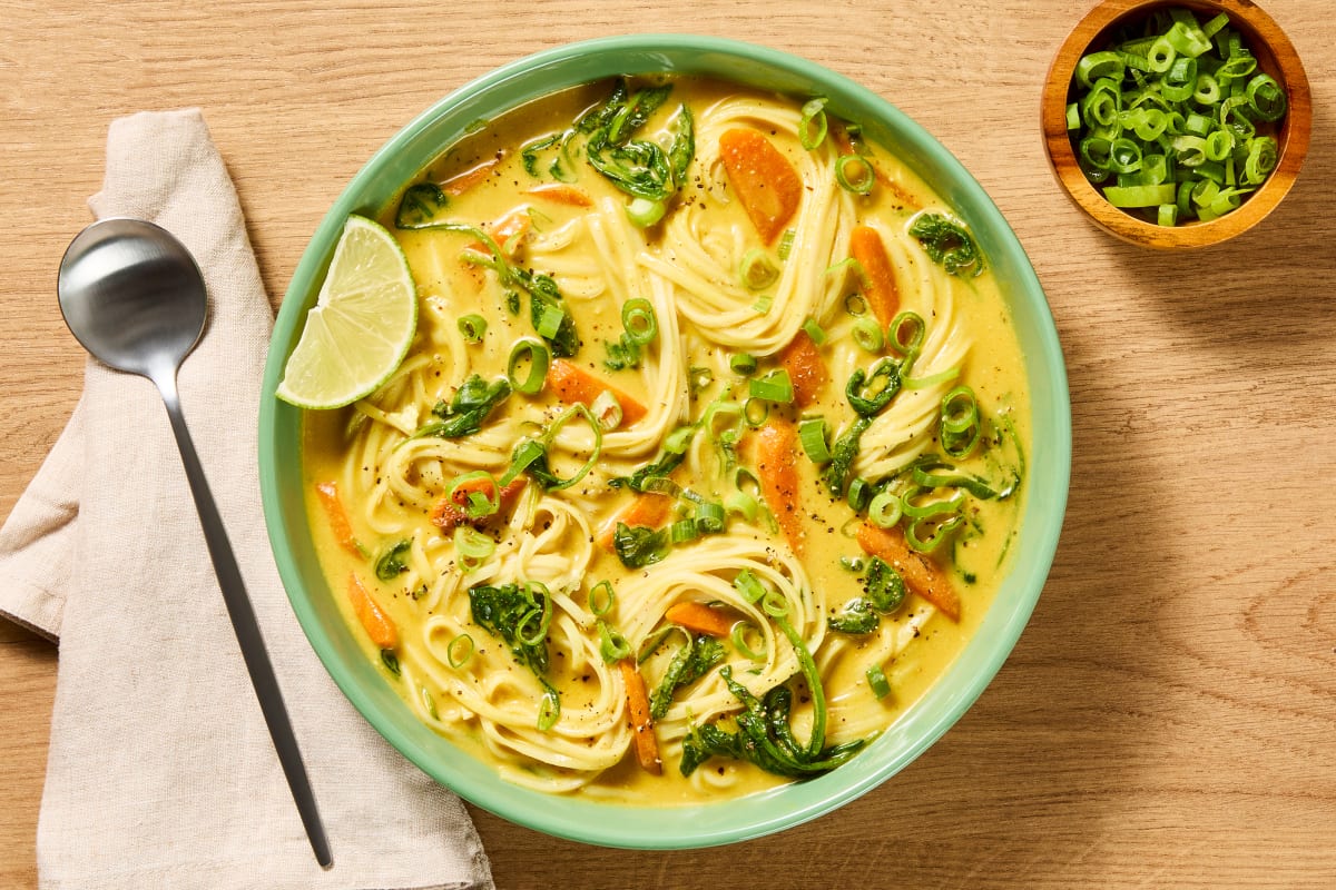 Spicy Coconut Curry Noodle Soup