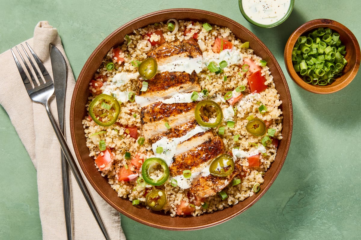 Fajita-Spiced Pork Chop Bulgur Bowls