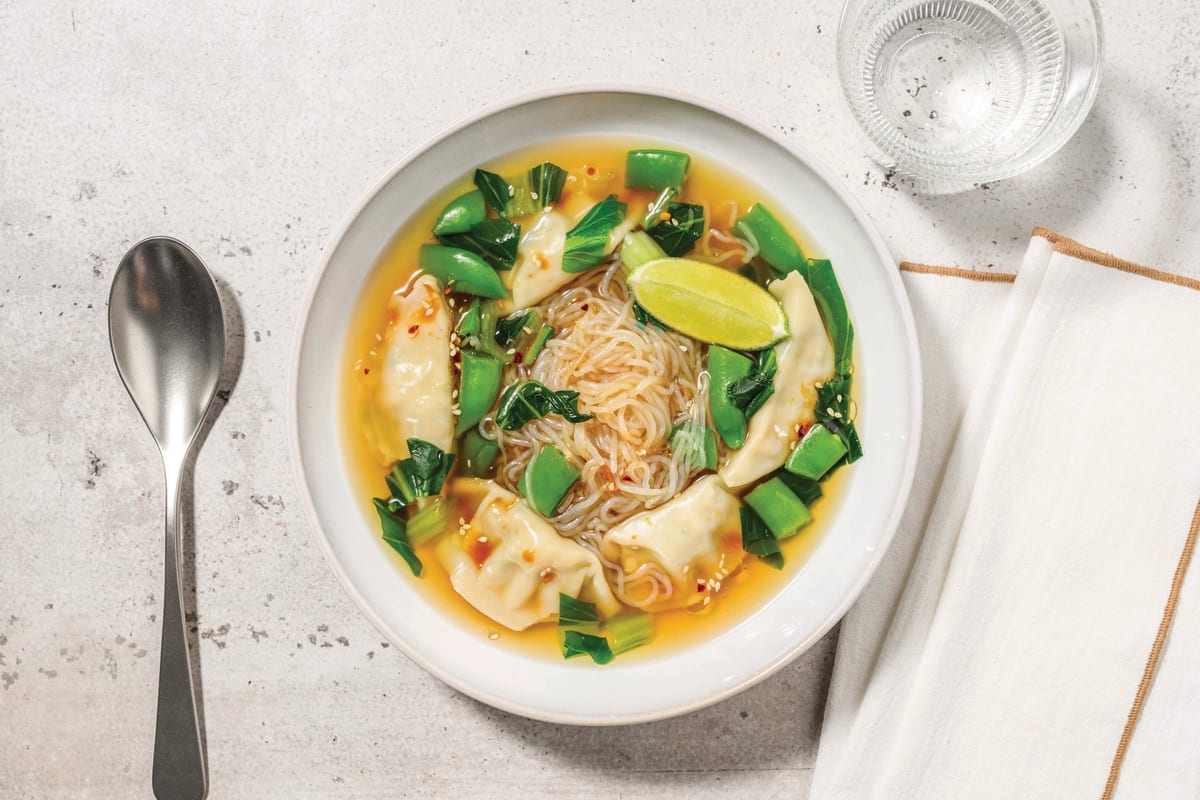 Prawn Wonton & Pea Pod Konjac Noodle Soup