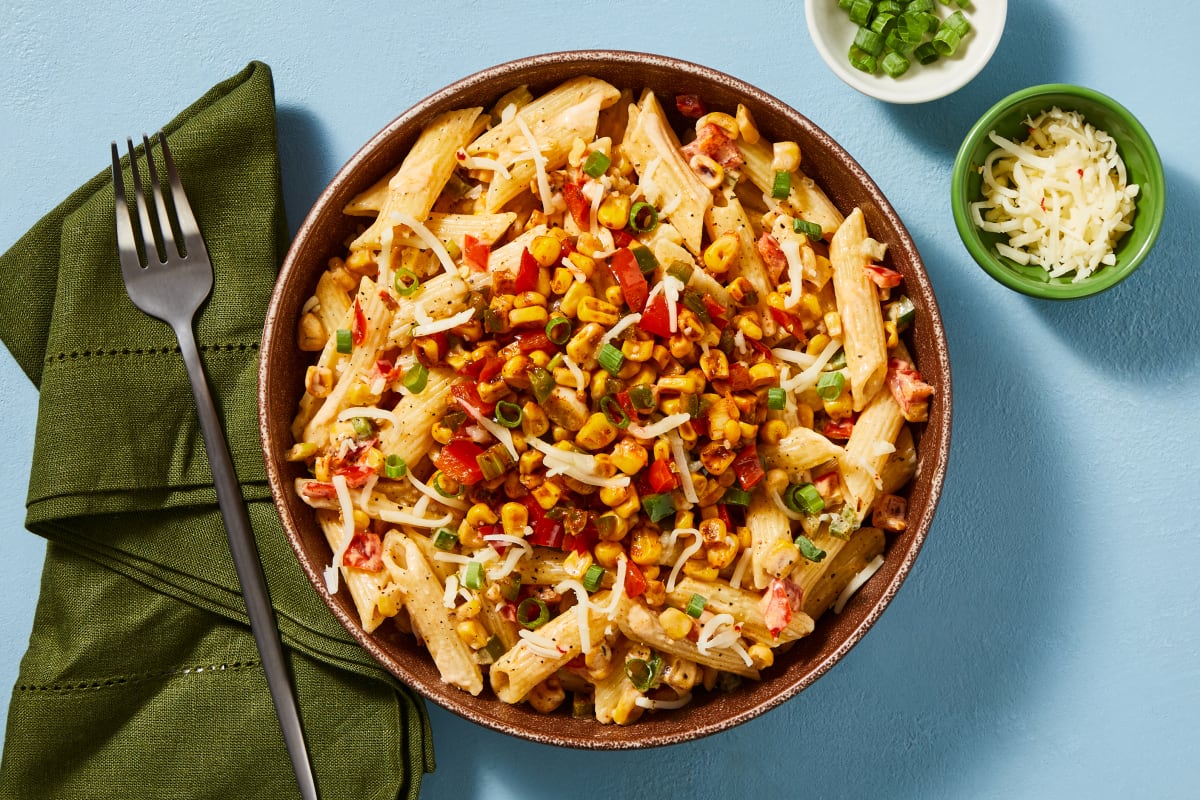 Mexican Street Corn & Chicken Pasta