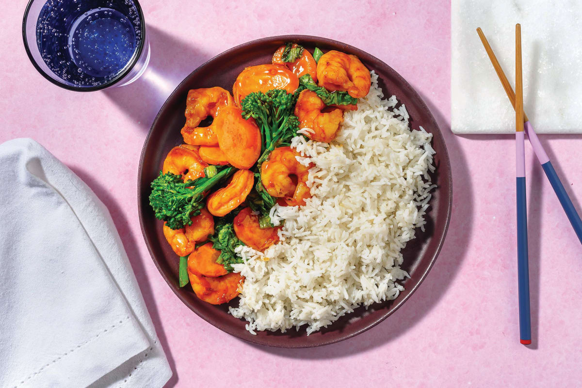 Sweet Chilli Prawn & Baby Broccoli Stir-Fry