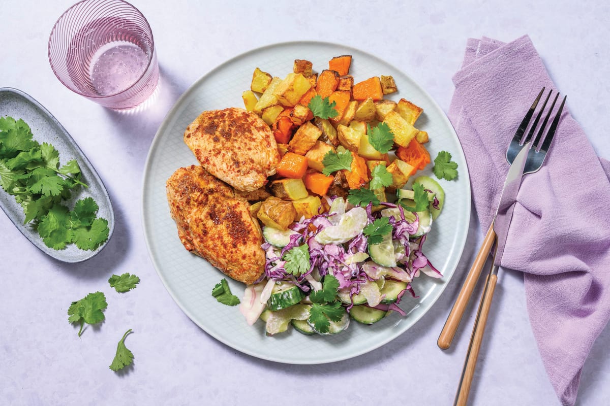 Quick Sticky Asian Chicken & Celery Slaw