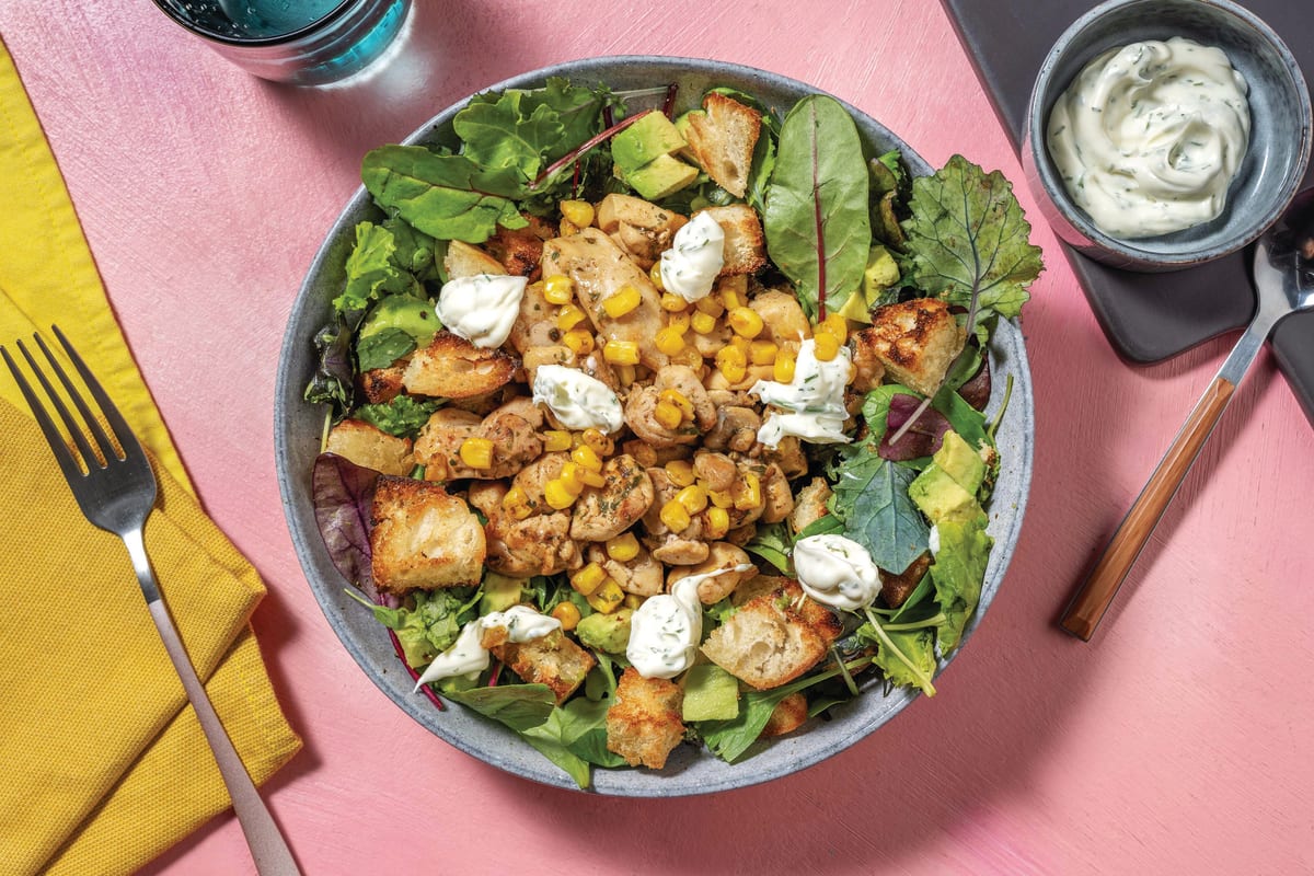 American Chicken, Bacon & Charred Corn Salad