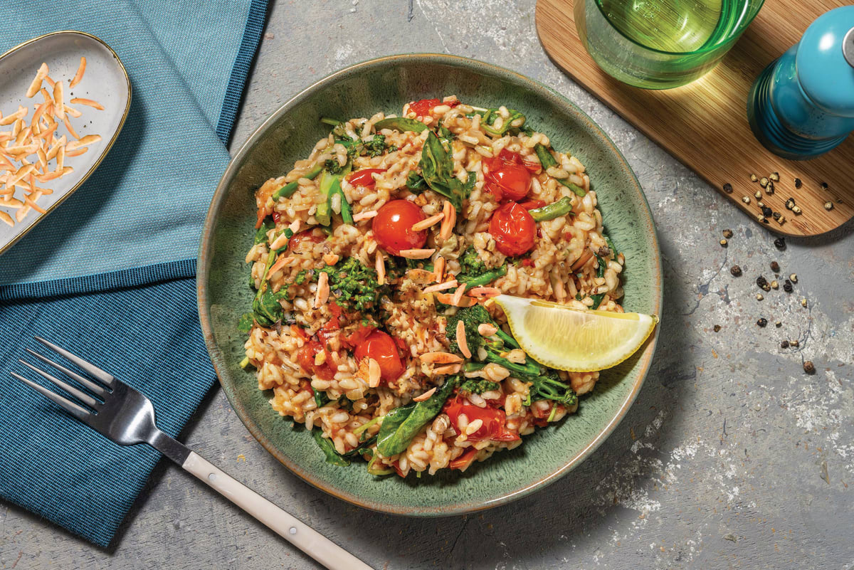 Baked Baby Broccoli & Pesto Risotto