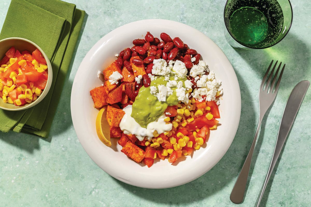 Mexican Bean & Roast Sweet Potato Bowl