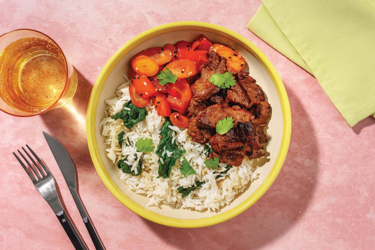 Soy Ginger Beef & Veggie Stir-Fry