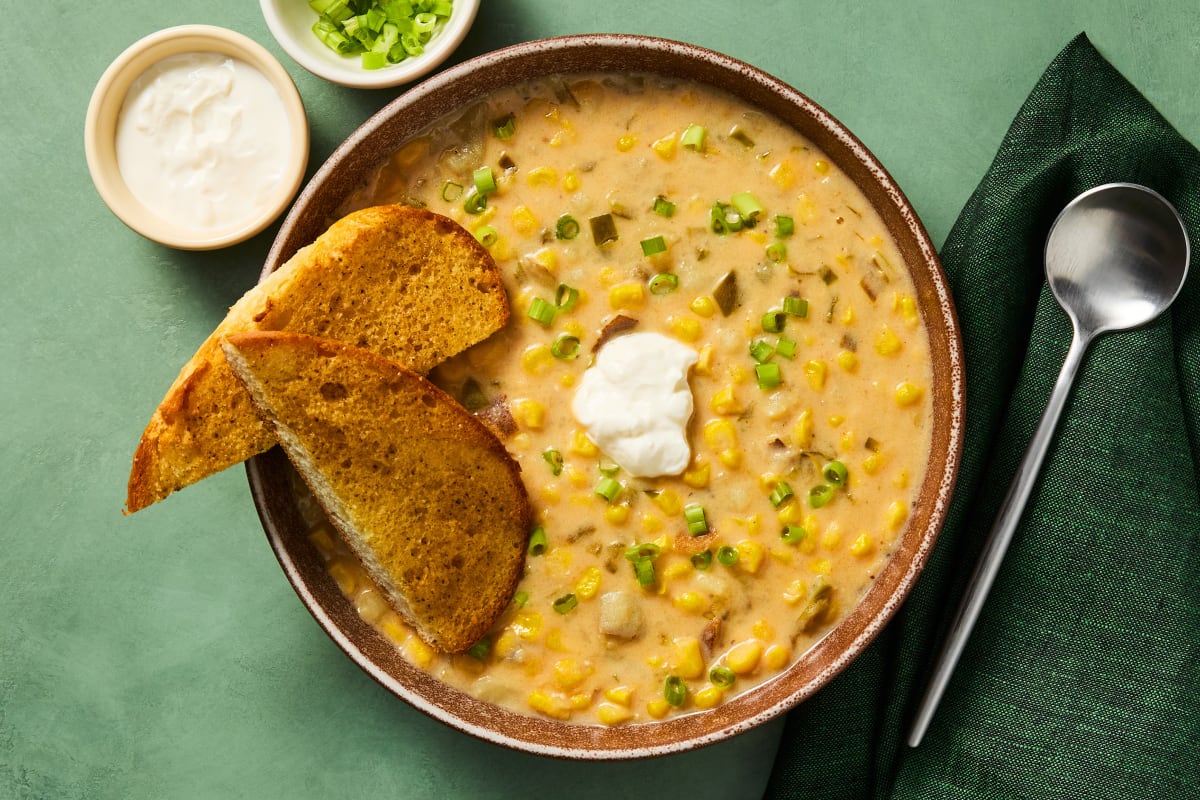 Bacon, Sweet Corn & Green Pepper Chowder