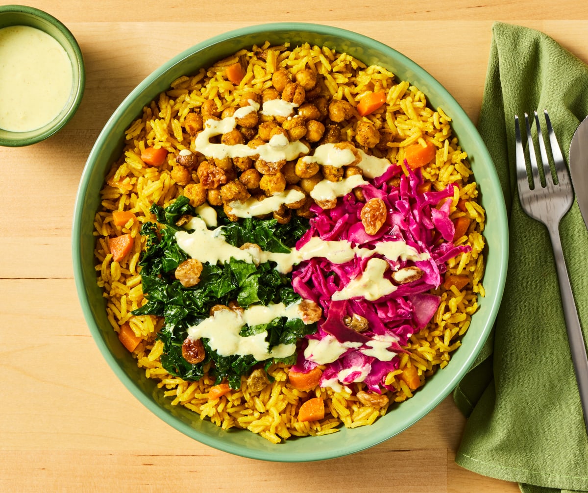 Crunchy Curried Chickpea Bowls