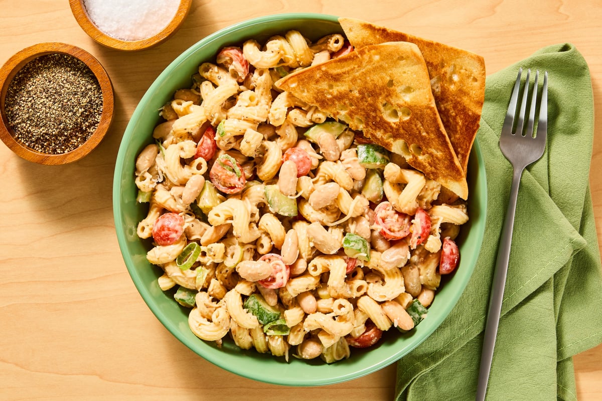 Creamy Balsamic Pasta & White Bean Salad