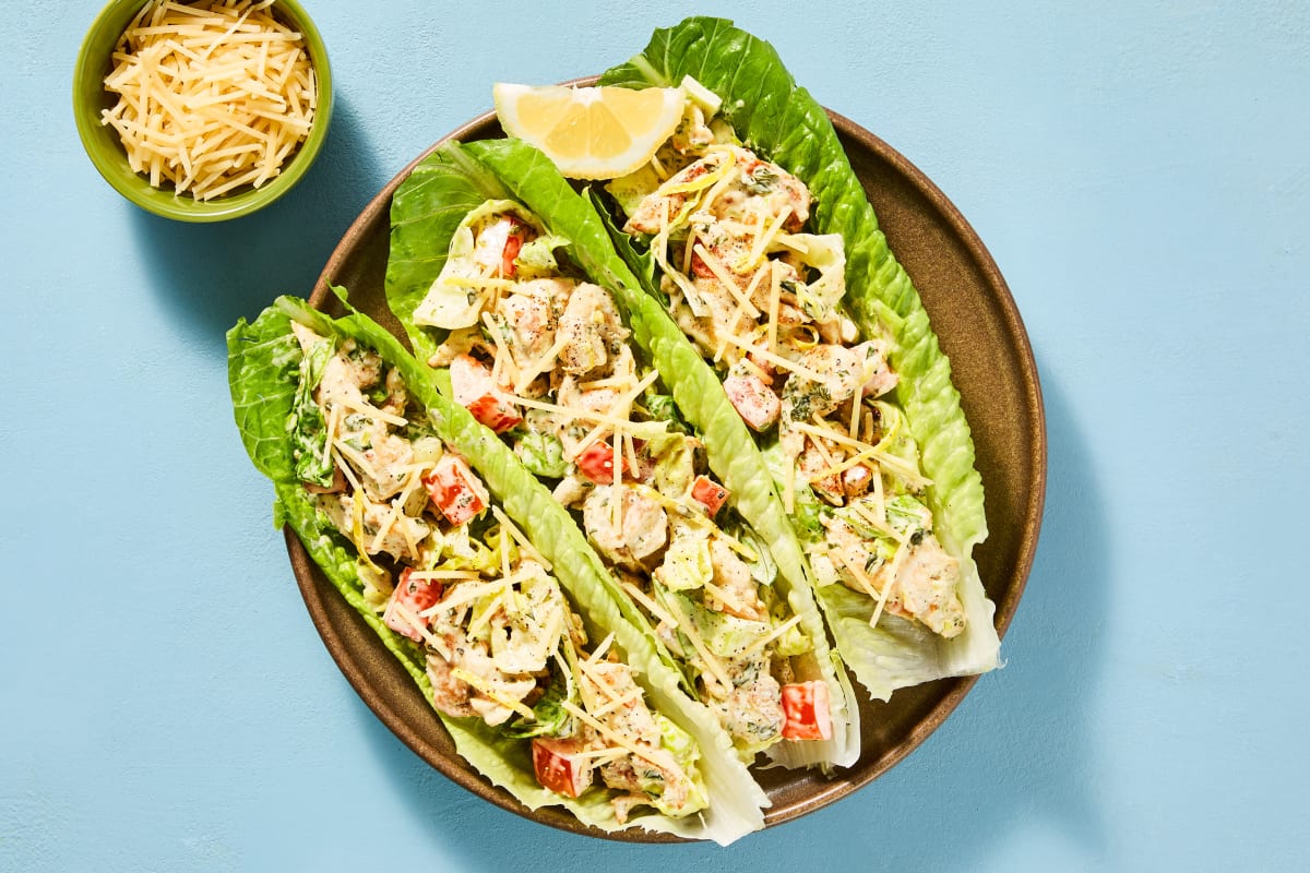 Lemon-basil Chicken Salad Lettuce Wraps