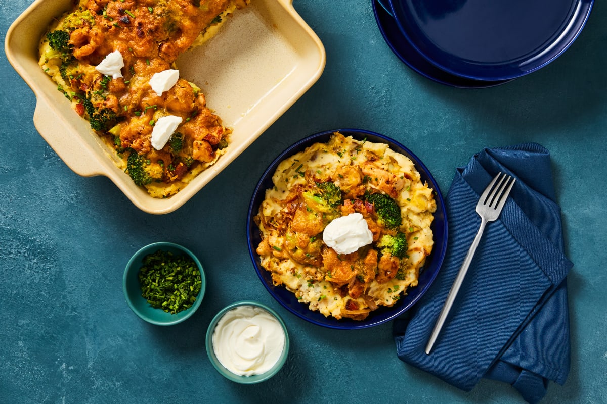 Chicken & Bacon Baked Potato Casserole