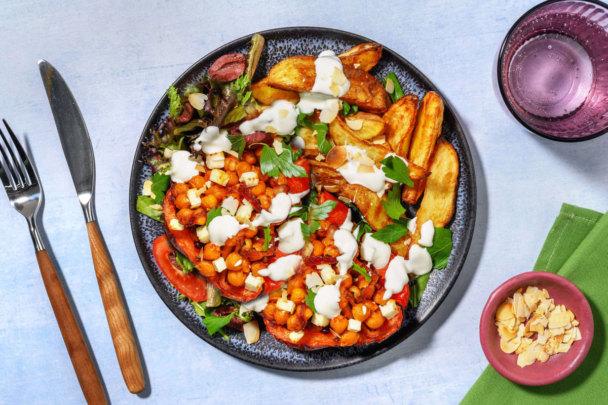 Herby Chickpea & Beef Stuffed Capsicums