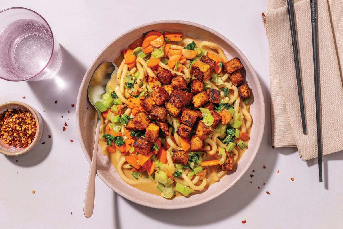 Sweet Soy Tofu & Katsu Coconut Noodles