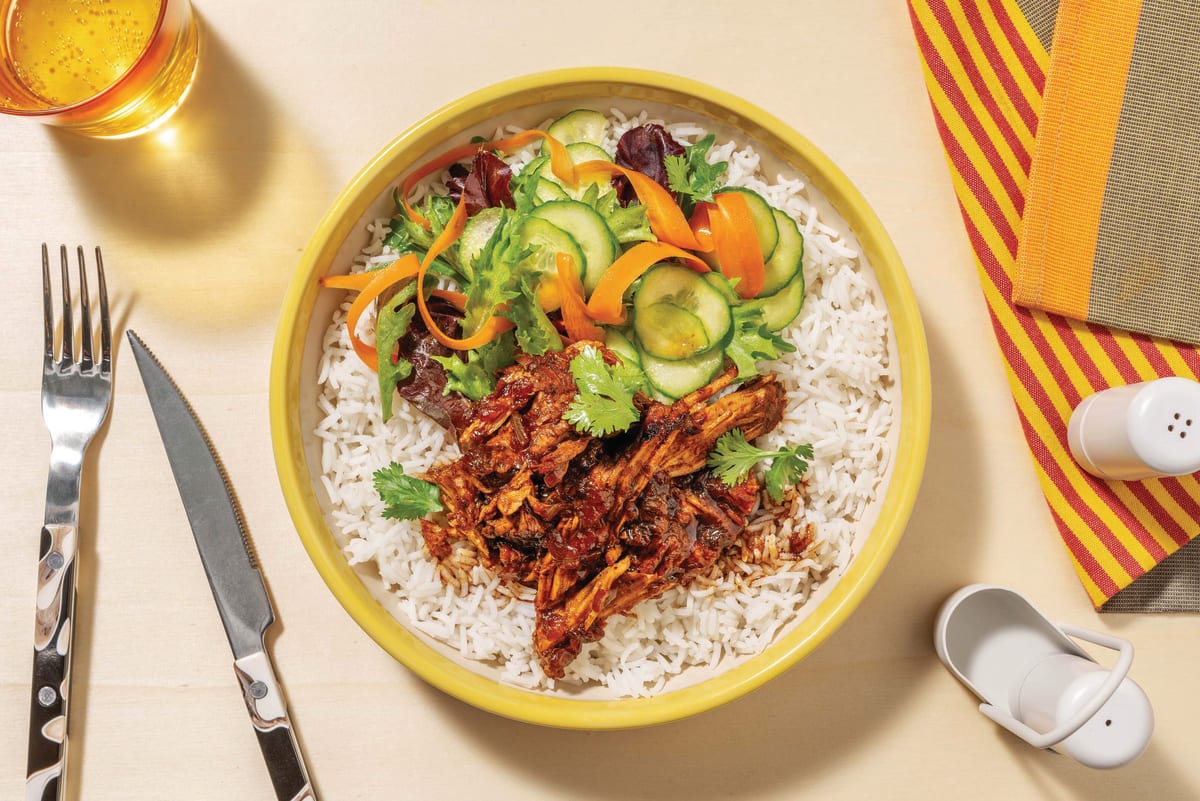 Tender Hoisin Pork Stew & Garlic Rice