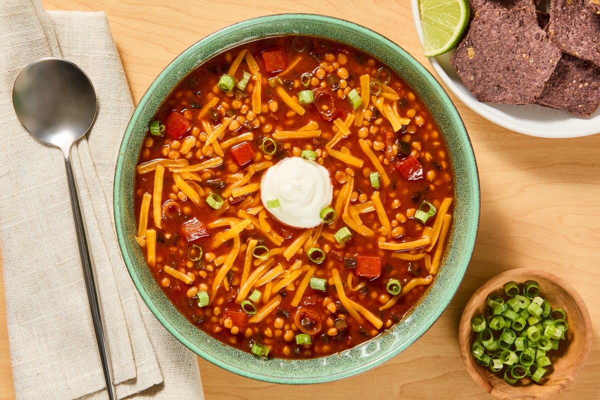 Spicy One-Pot Vegetarian Lentil Chili