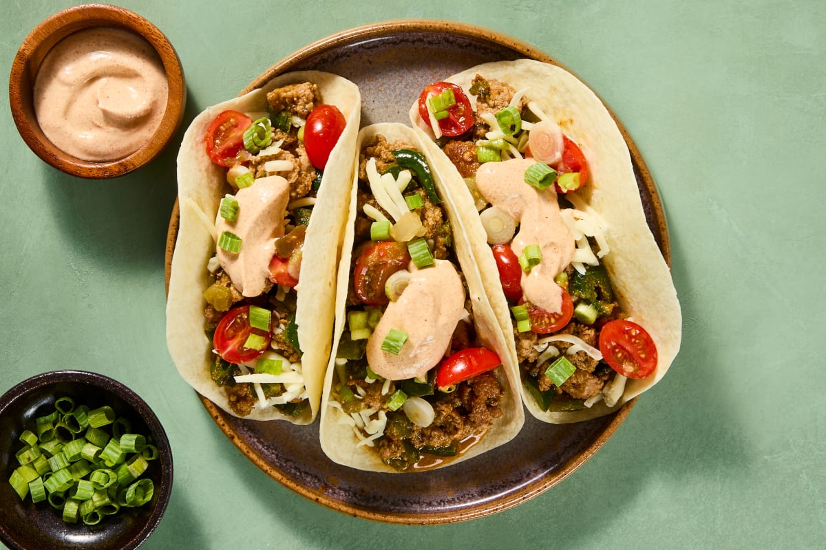 One-Pan Salsa Verde Pork Tacos