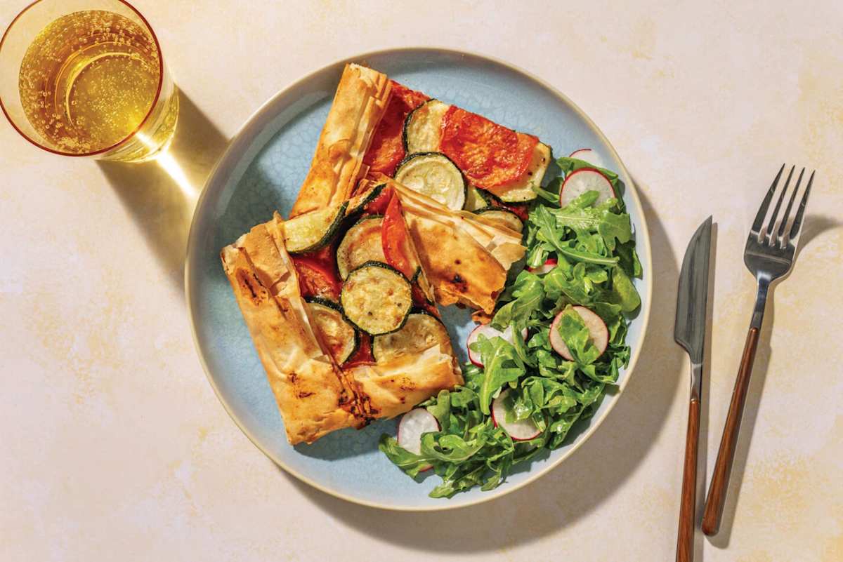 Ratatouille Filo Galette & Halloumi