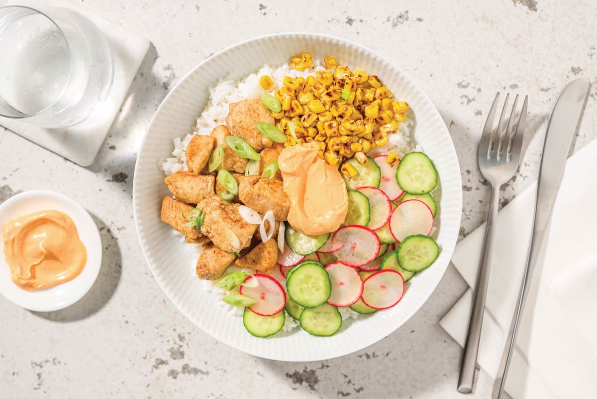 Easy Sweet-Soy Ginger Chicken Poke Bowl