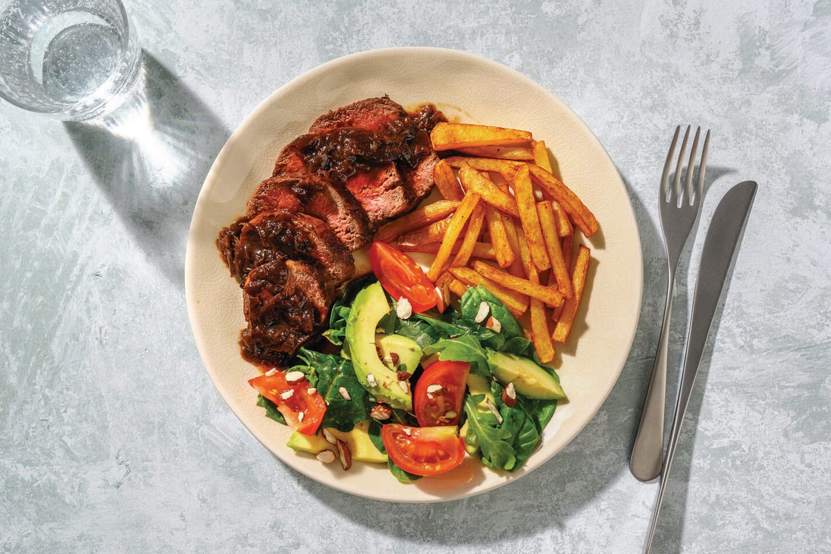 Double Sticky Beef Rump & Avocado Salad