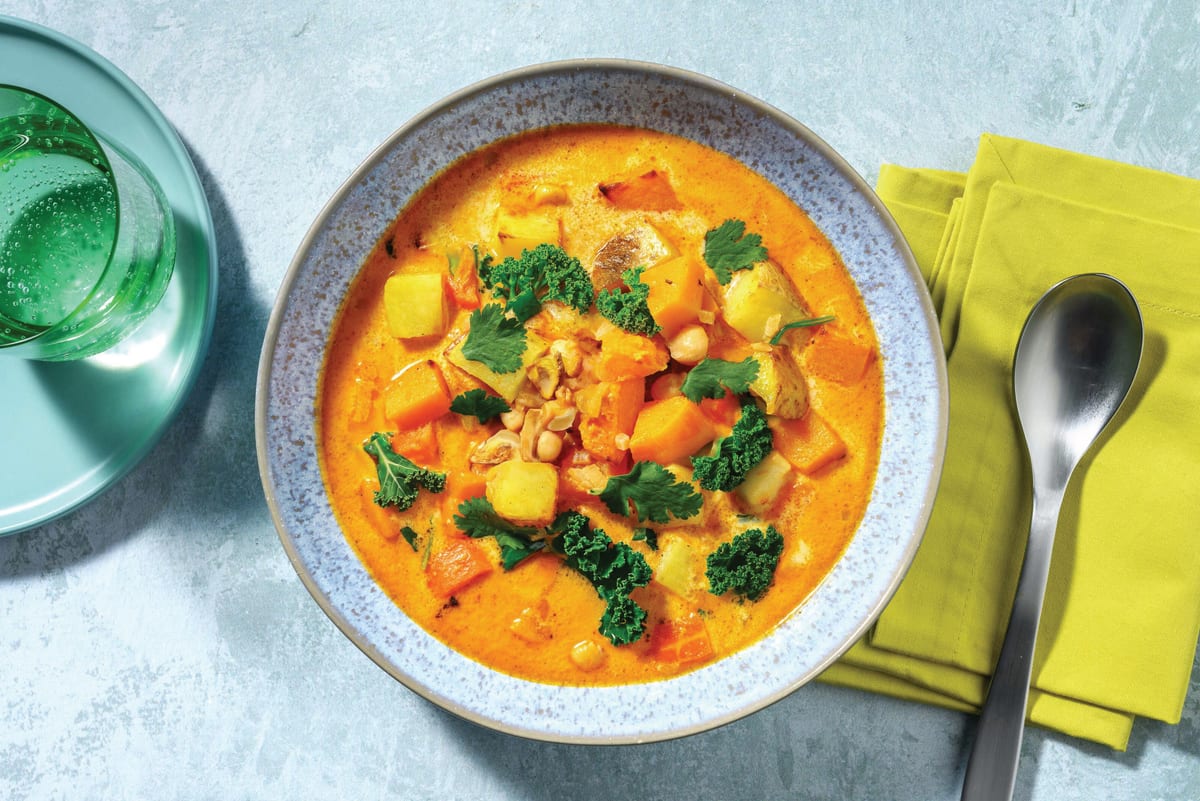 Coconut Chermoula Chickpea & Pumpkin Soup