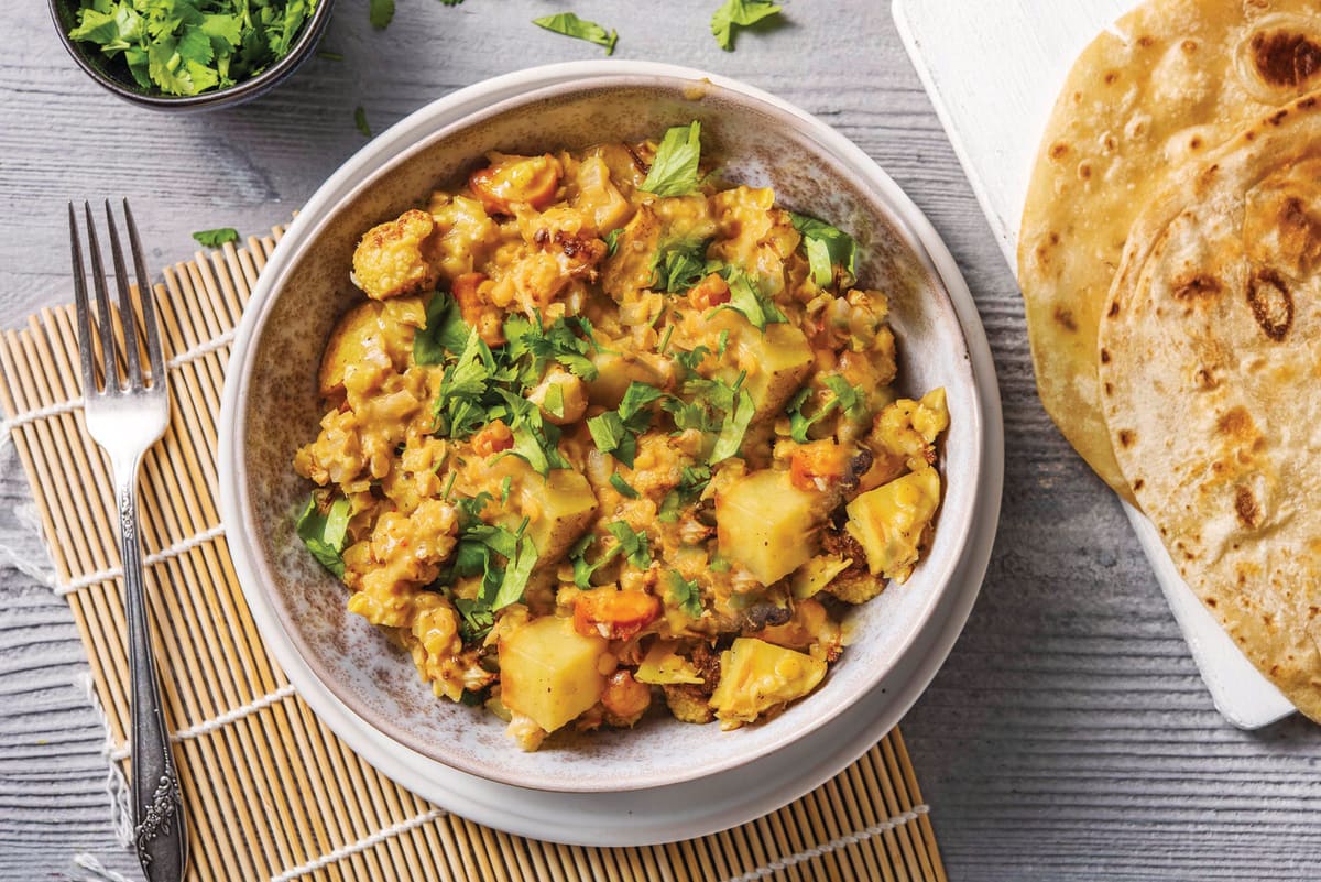 Pork, Cauliflower & Lentil Aloo Gobi