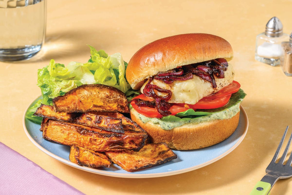 Double Hearty Haloumi & Caramelised Onion Burger