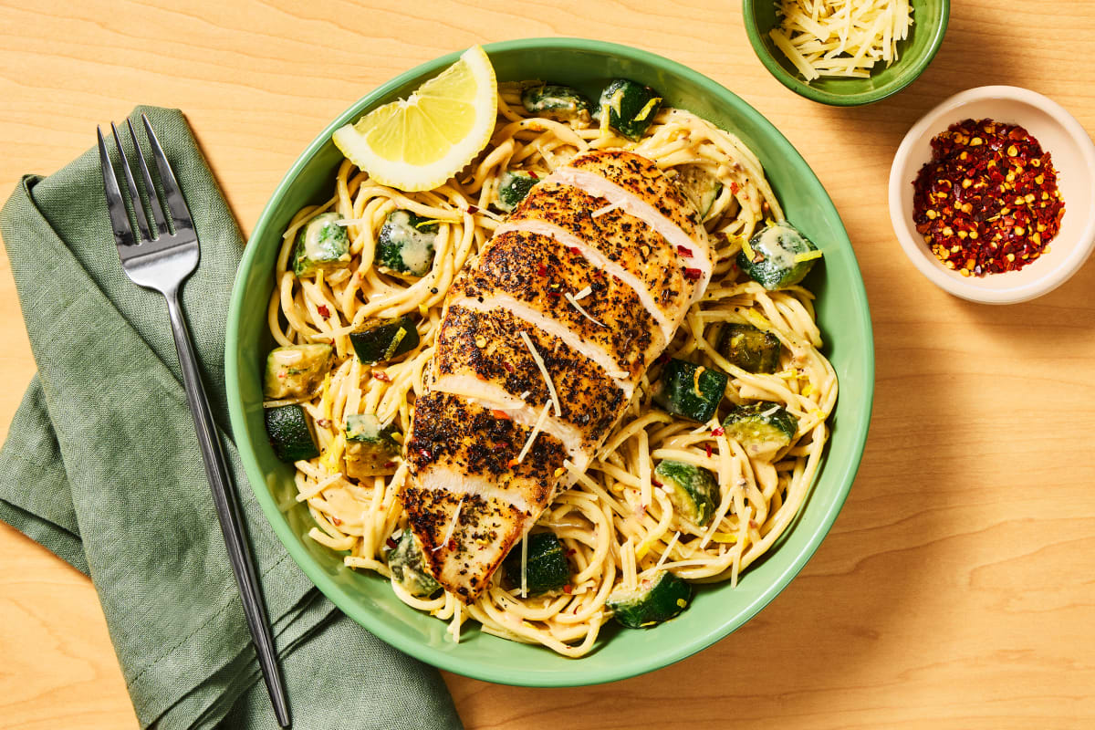  Italian Chicken over Lemony Spaghetti