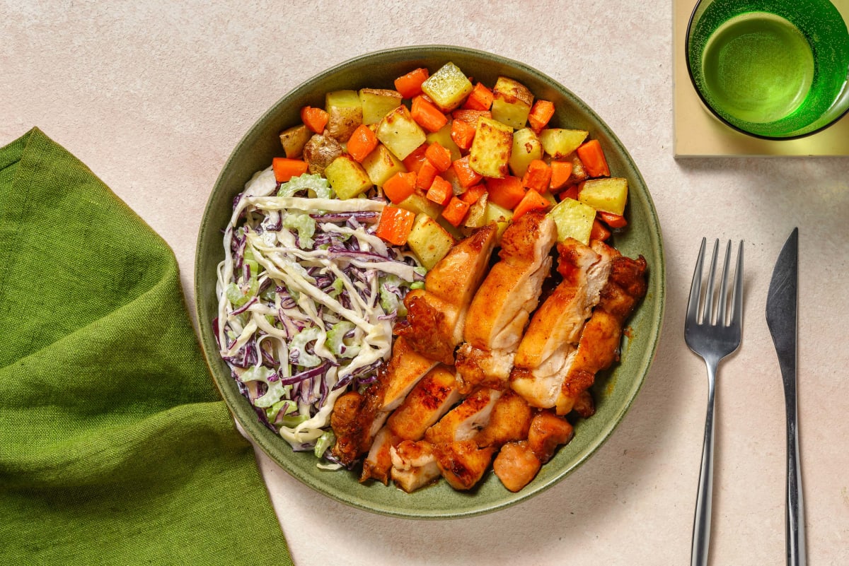 Easy Sweet-Soy Chicken & Root Veggies