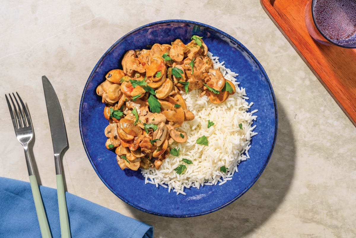 Smokey Mushroom Stroganoff