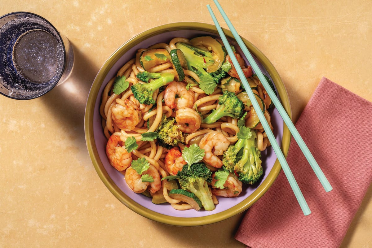 Easy Sticky Ginger Prawn Stir-Fry 