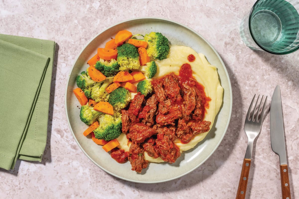 Italian Beef Brisket Ragu & Garlic Mash