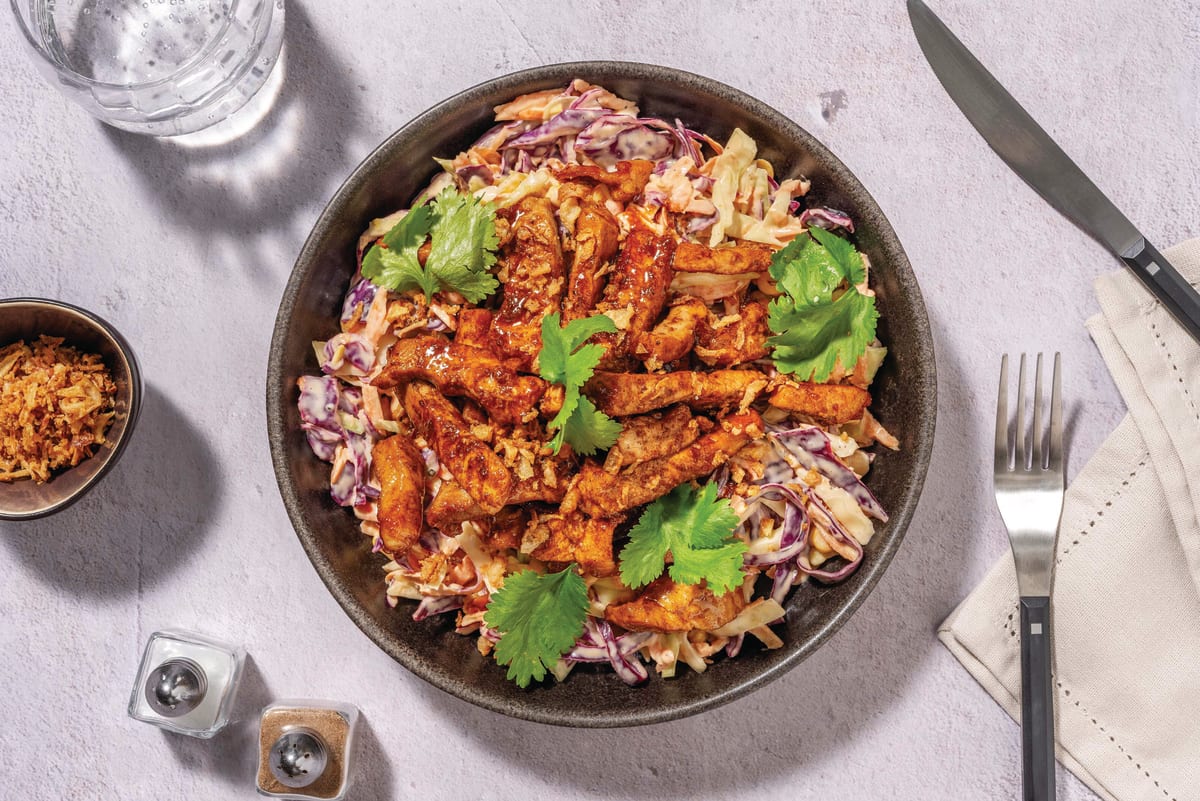 HelloHero: Sweet Soy-Ginger Pork, Tofu Slaw Bowl