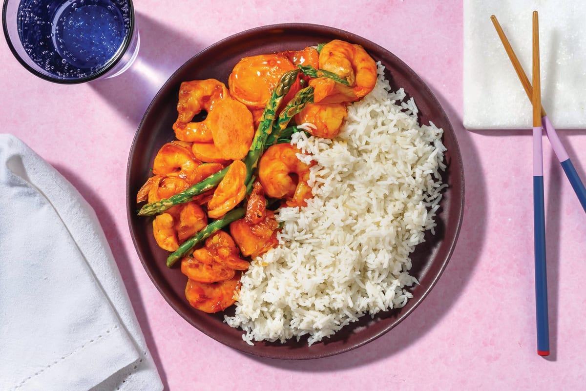 Sweet Chilli Prawn & Asparagus Stir-Fry