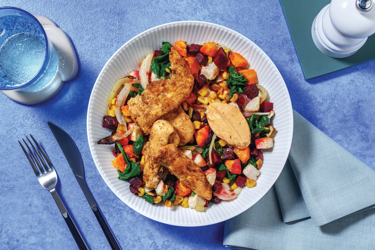 HelloHero: Texan Chicken & Root Veggie Medley