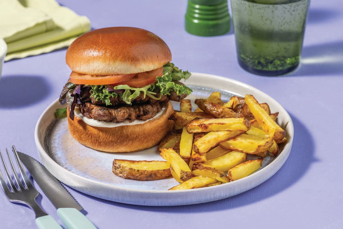 Cheesy Fiesta Black Bean Burger