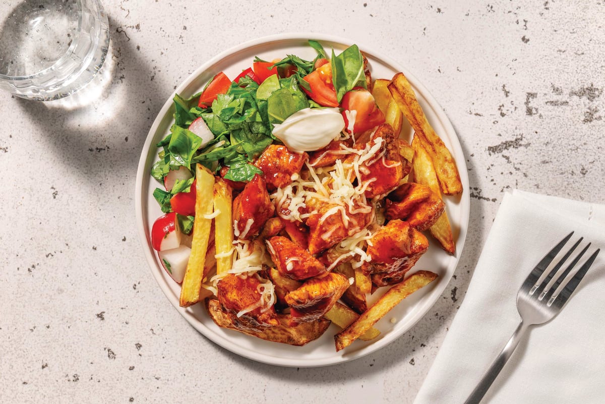 BBQ Chicken Bites & Loaded Fries