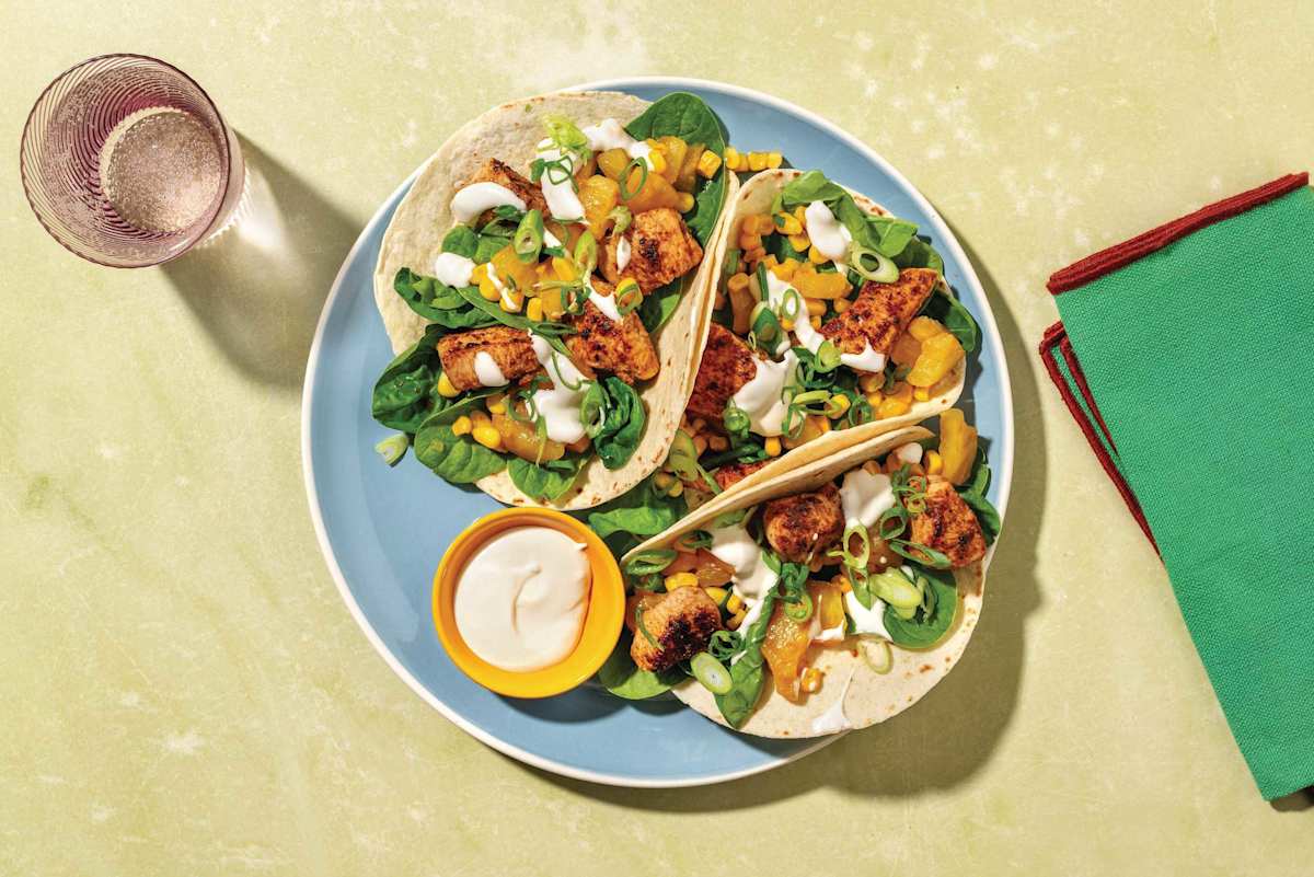 Quick Caribbean-Spiced Chicken Tacos