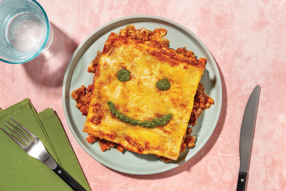 Cheery Beef & Hidden Veggie Lasagne