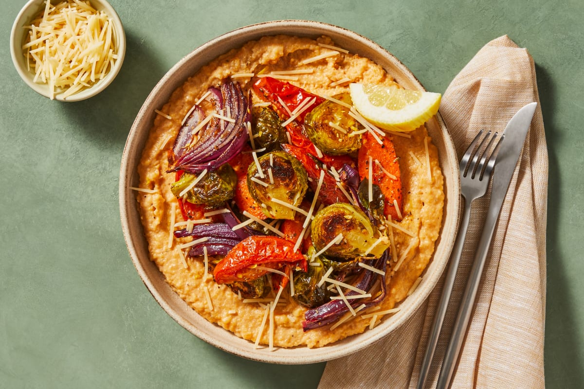 Tuscan Polenta & Brussels Sprout Bowls 