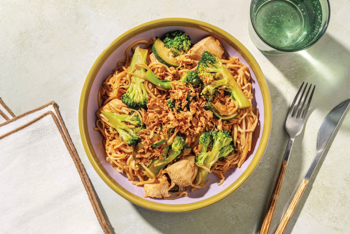 Quick Sweet-Soy Chicken & Broccoli Noodles