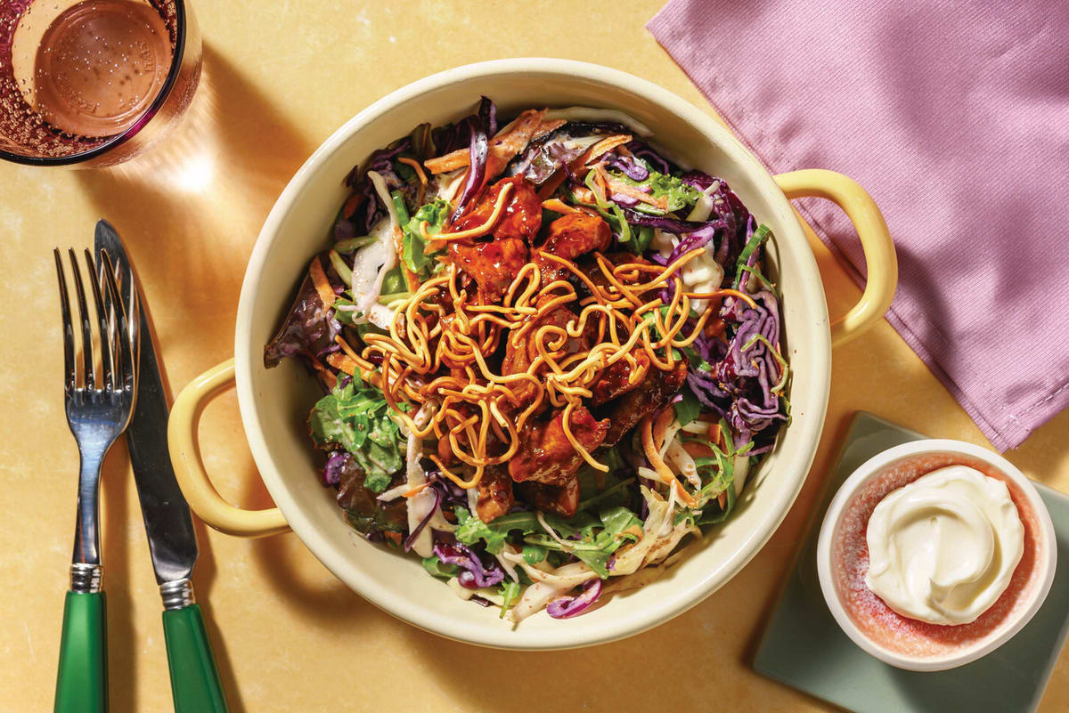 Asian-Style Beef & Creamy Slaw