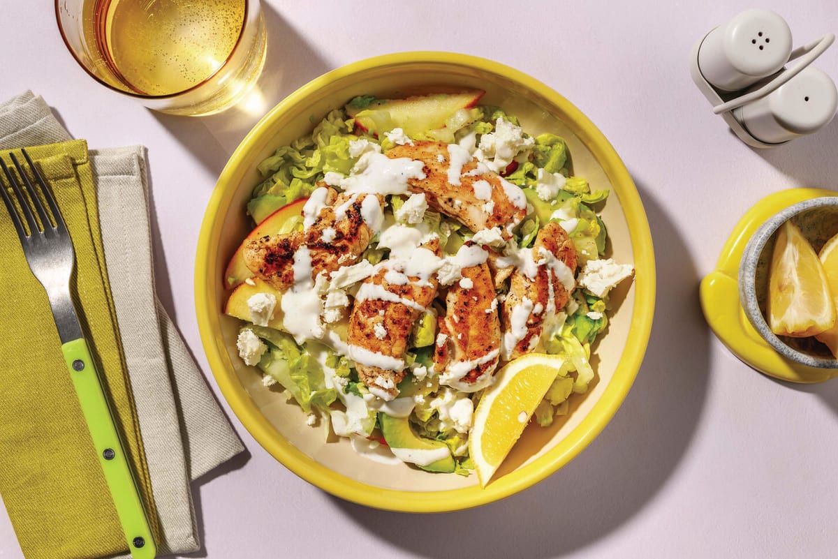 Zesty Chicken, Haloumi & Avocado Salad