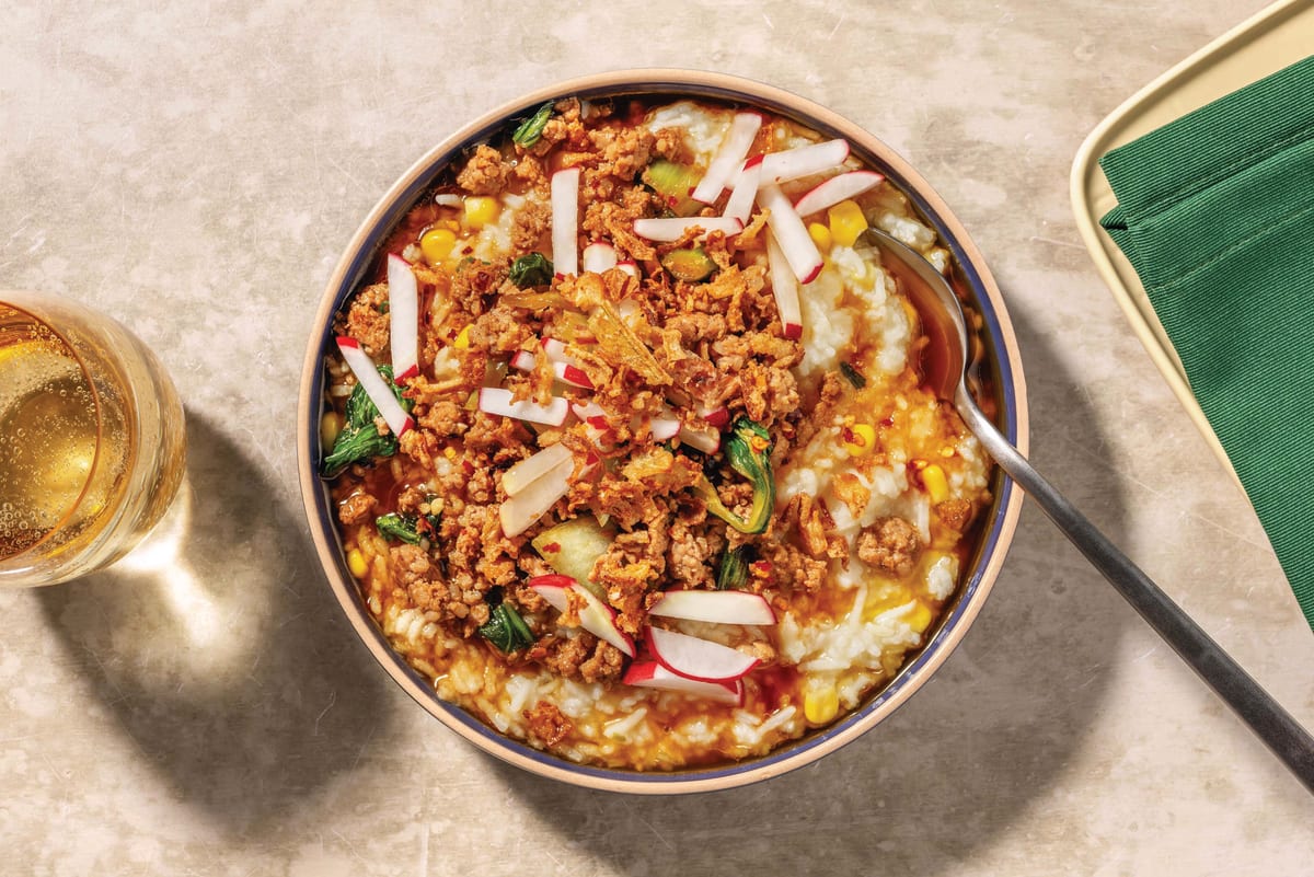 Double Chinese Soy Pork & Ginger Rice Congee