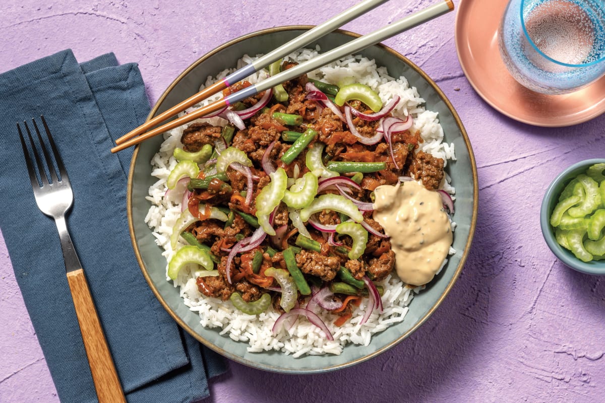 Quick Japanese-Style Beef Strip Bowl