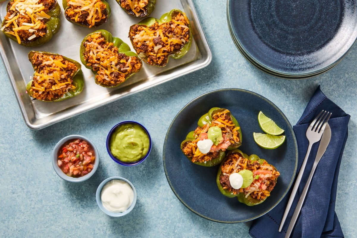 Cheesy Mexican-Style Beef Stuffed Peppers