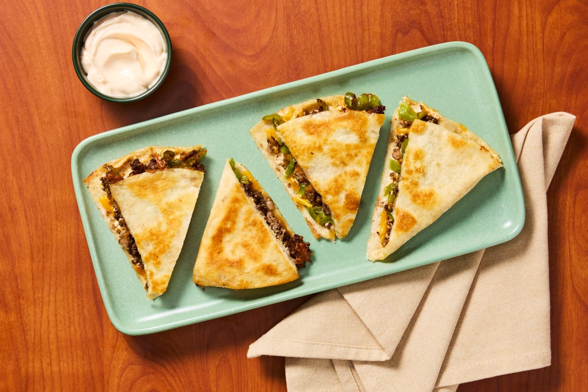 One-Pan Cheesy Beef Tortilla Melts